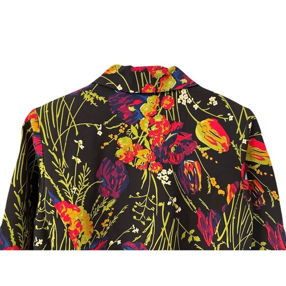 NEW Norm Thompson Womens Size Small Multicolor Botanical Floral Blazer Jacket - Picture 3 of 8